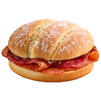 Bacon Roll with Tomato Ketchup or with Brown Sauce at McDonald’s